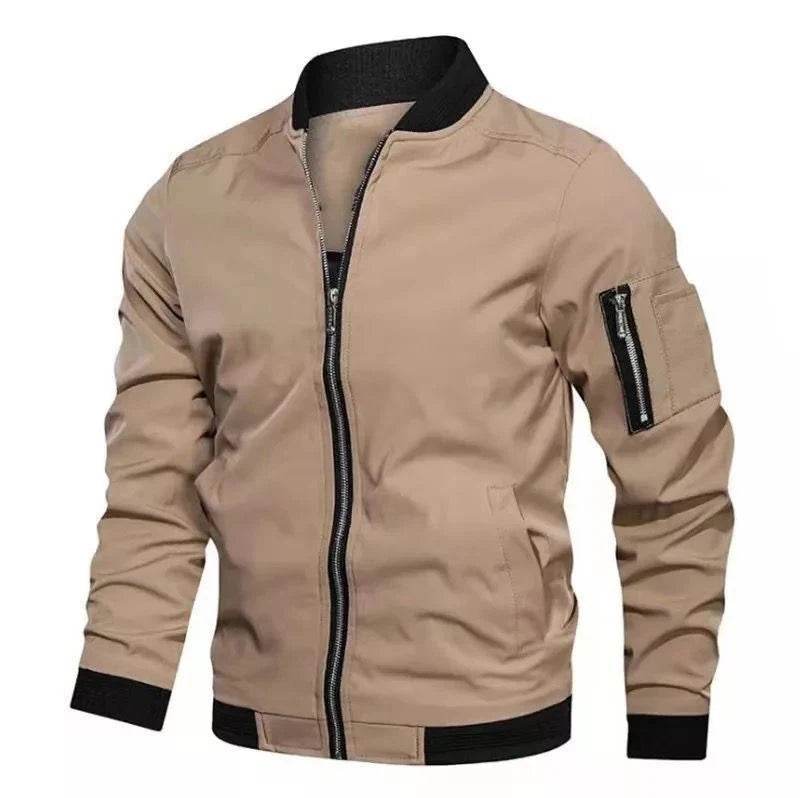 Buy Center Men's Lightweight Bomber Jacket - Casual Windbreaker with Pockets - Buy Center UK