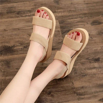 Buy Center Minimalist Slingback Wedge Sandals - Casual Summer Shoes - Buy Center UK