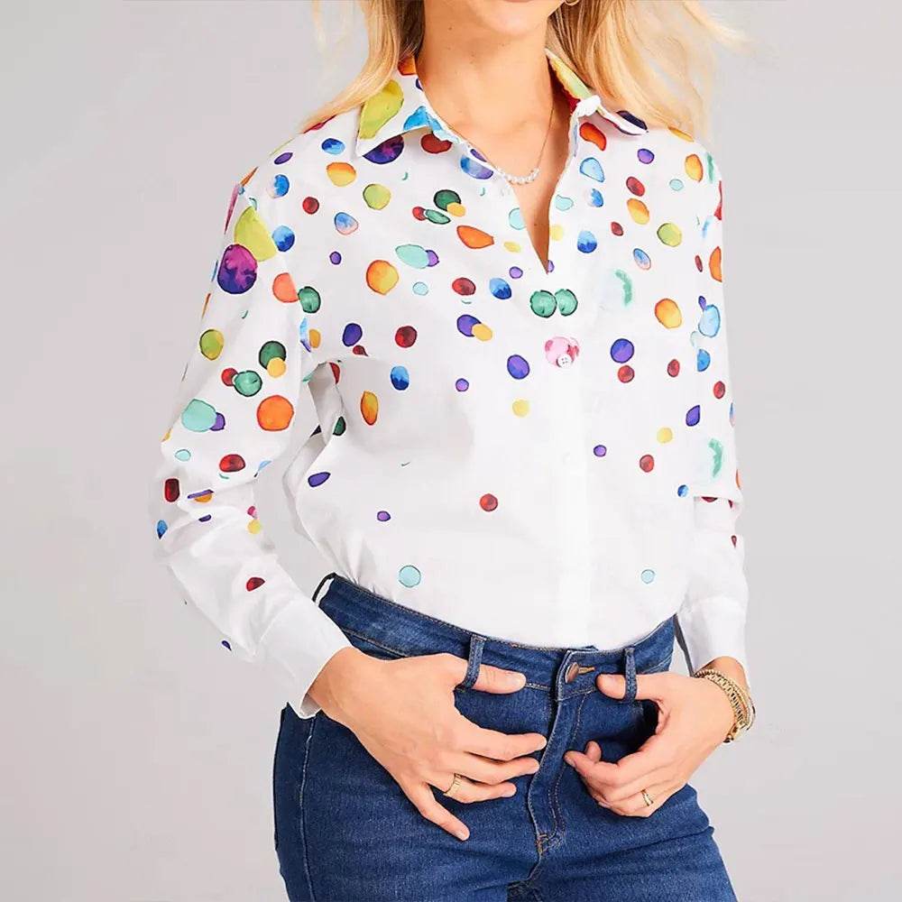 Buy Center Women's Long Sleeve Floral Blouse - Plus Size Office Chic - Buy Center UK
