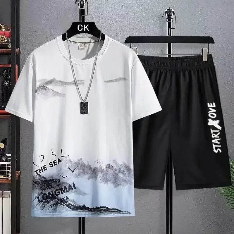 Youth Quick-Drying Shorts Set - Stylish Summer Tracksuit for Men - Buy Center UK
