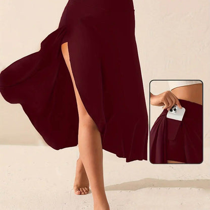 Buy Center Elegant Ankle-Length Skirt - Irregular Flounces Design - Buy Center UK