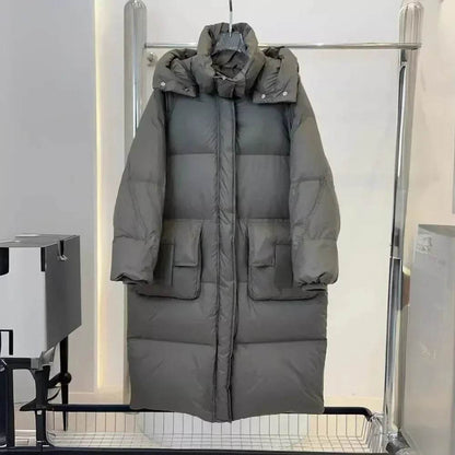 OFTBUY Women's Down Jacket - Waterproof Fluffy Knee-Length Parka - Buy Center UK