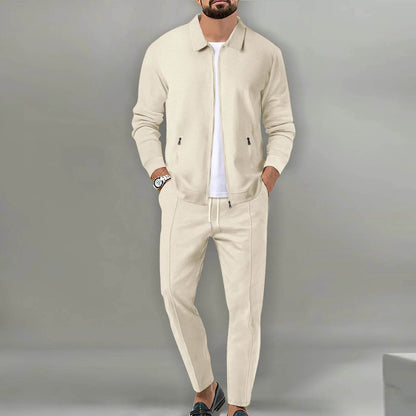 Buy Center 2025 Youth Slim Cardigan Jacket & Trouser Two-Piece Suit - Buy Center UK