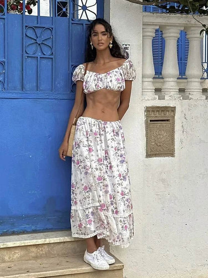 Buy Center Lace Skirt Set Dress - Summer Chic 2-Piece Outfit - Buy Center UK