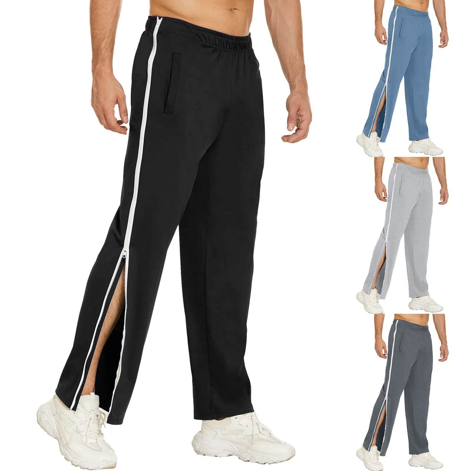 Buy Center Men's Casual Sports Basketball Pants - 2-Button Zipper Design - Buy Center UK