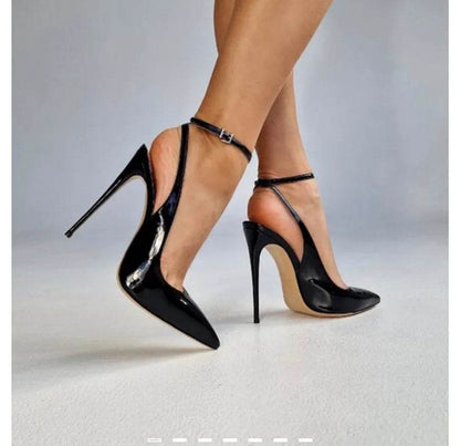 Buy Center Women’s Black Patent Leather Stiletto Heel Dress Pumps - Buy Center UK