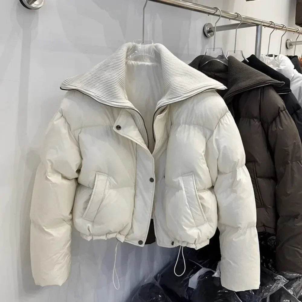 2023 Winter Women's Knitted Collar Down Jacket - Chic & Warm Style - Buy Center UK