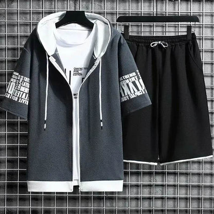 Buy Center Men's Summer Sports Suit - Quick Dry Hooded Set - Buy Center UK