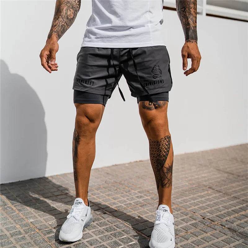 Buy Center 2 in 1 Running Shorts for Men - Breathable, Quick-Dry Design - Buy Center UK