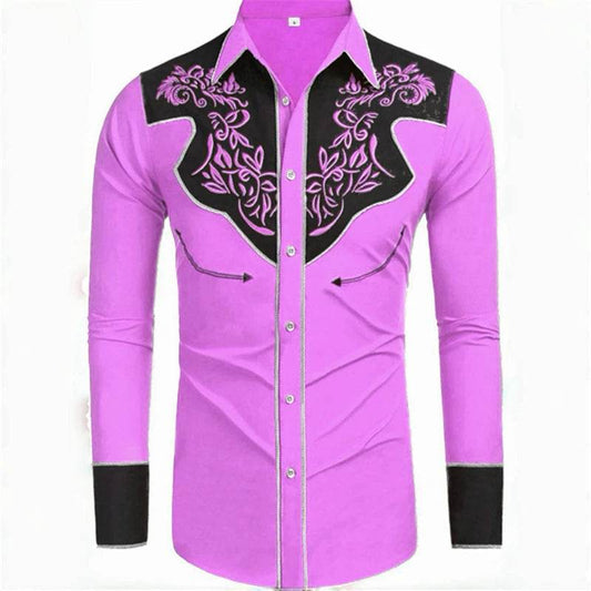 Buy Center Men's Long-Sleeved Denim Shirt - 20 Colors Available - Buy Center UK