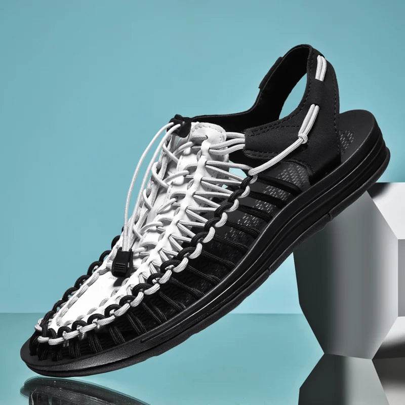 Buy Center Men's Genuine Leather Sandals - Casual Beach Shoes - Buy Center UK