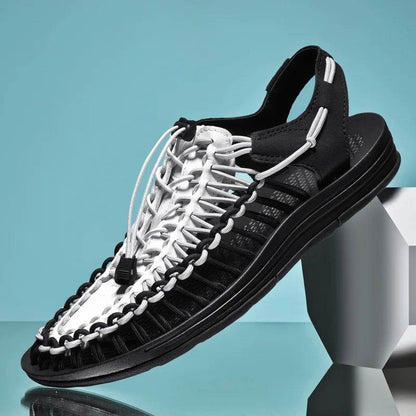 Buy Center Men's Genuine Leather Sandals - Casual Beach Shoes - Buy Center UK