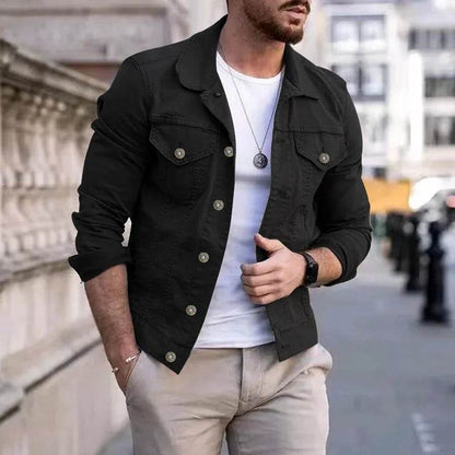 2025 Men's Fashion Denim Jacket - Casual Loose Fit for Autumn - Buy Center UK