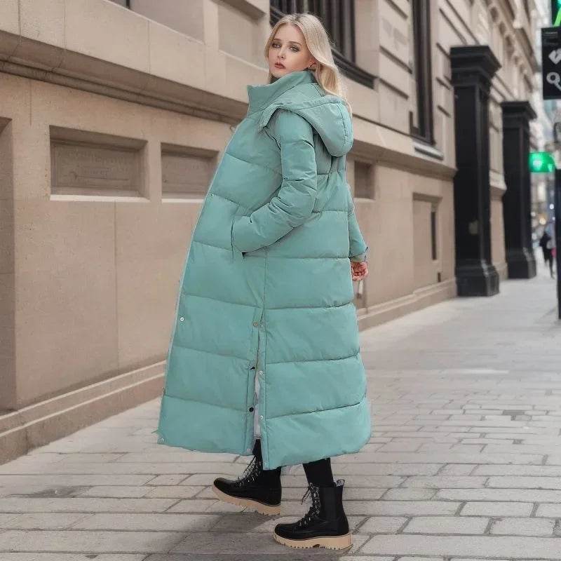 Buy Center Hooded Feather Coat - 2023 Long Women's Down Jacket - Buy Center UK