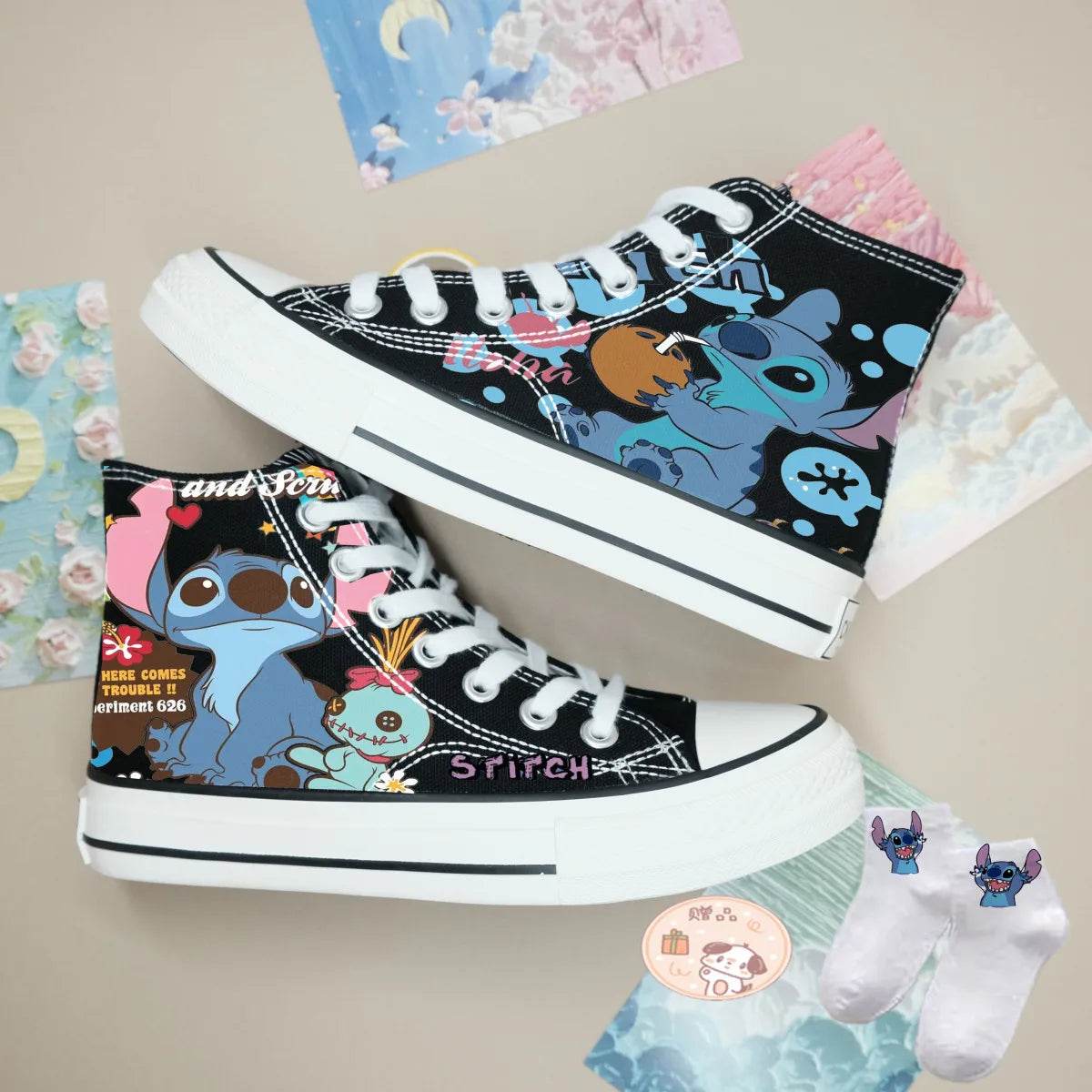 Buy Center Disney Stitch Lotso Cartoon Canvas Sneakers - Unisex Style - Buy Center UK