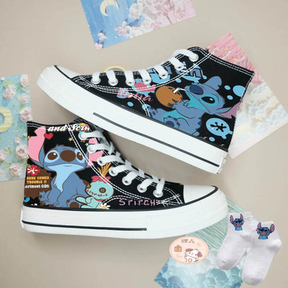 Buy Center Disney Stitch Lotso Cartoon Canvas Sneakers - Unisex Style - Buy Center UK