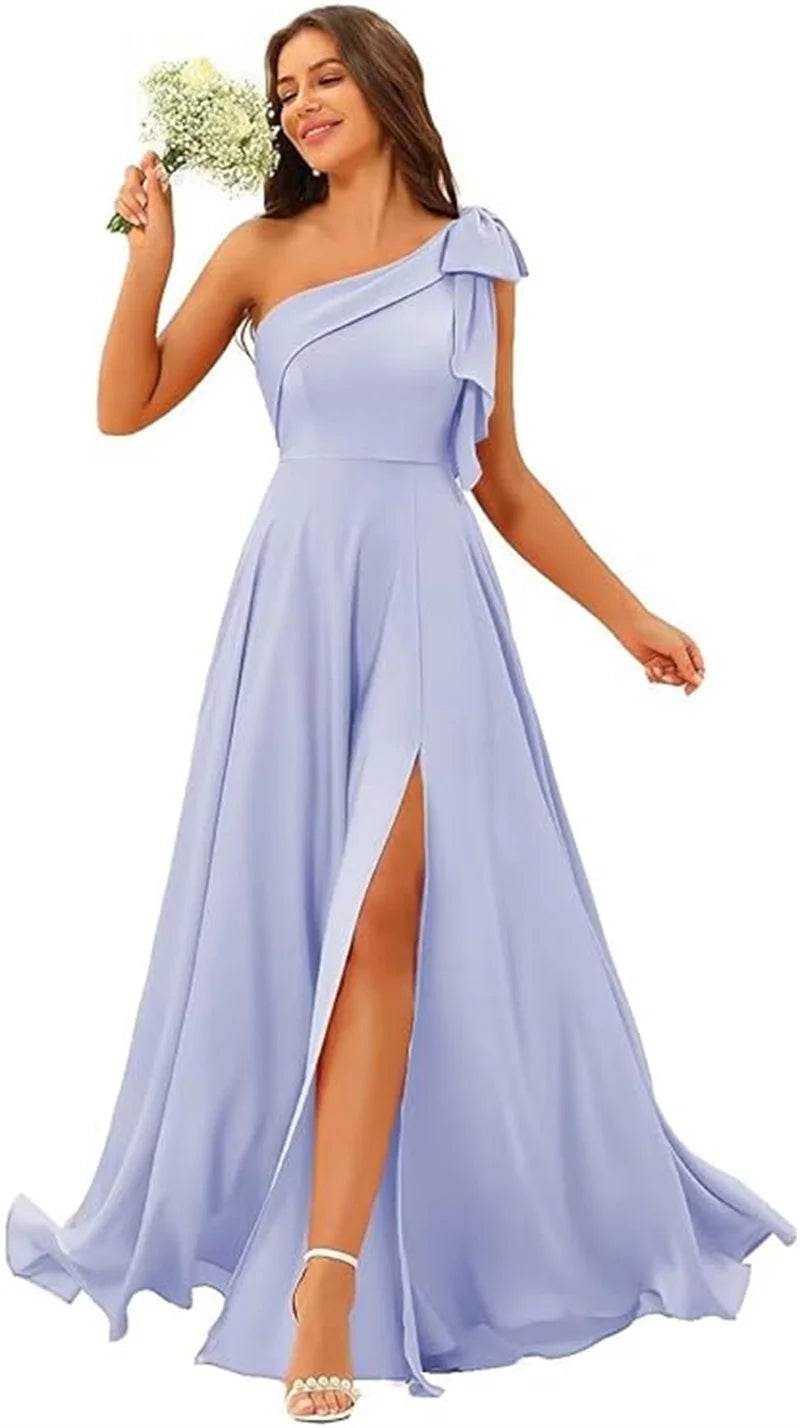 Buy Center Customized Satin A-Line One Shoulder Bridesmaid Dress - Buy Center UK