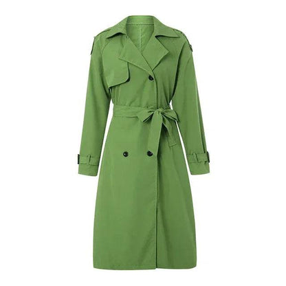 Buy Center Women's Double Breasted Trench Coat - Chic Windbreaker - Buy Center UK