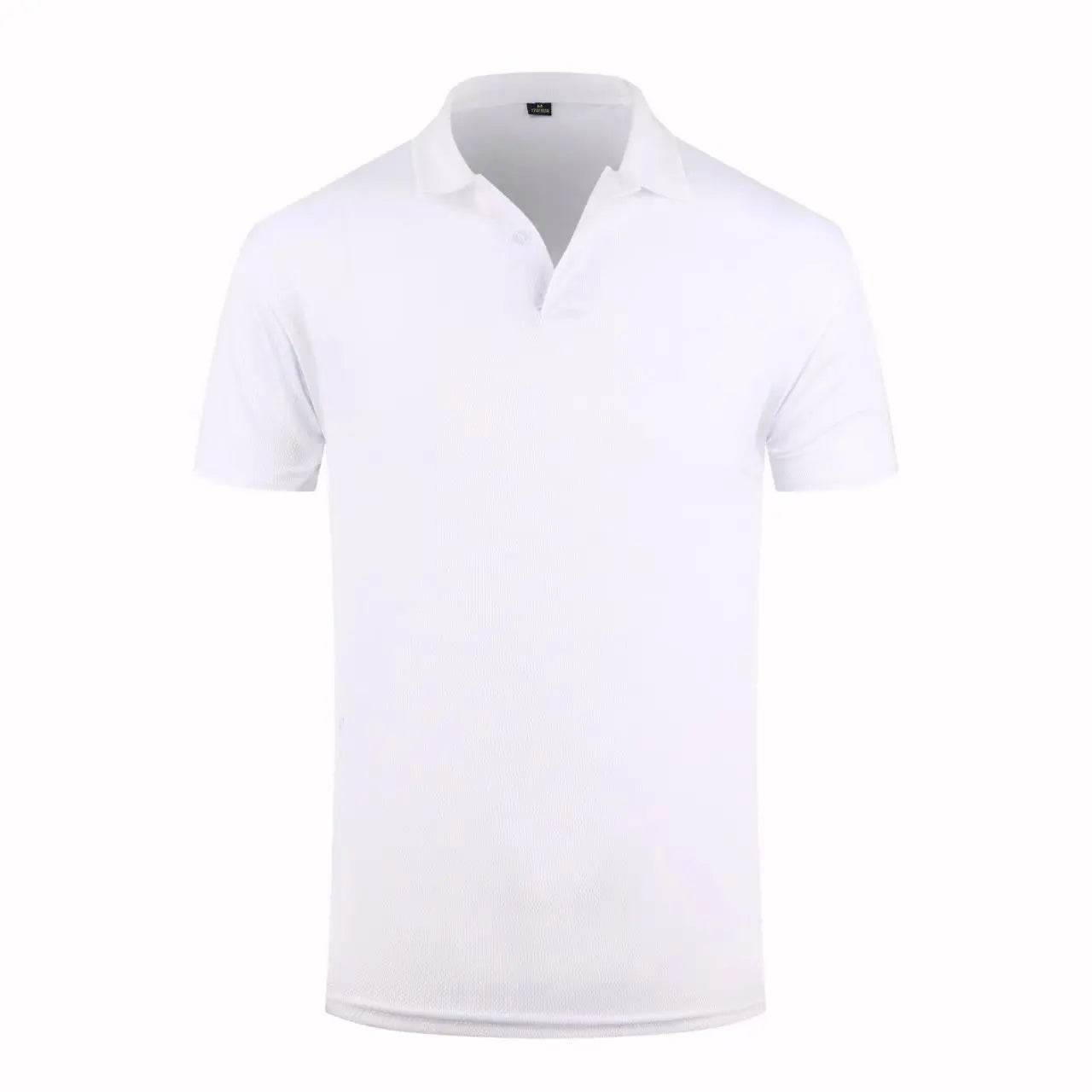 2024 Solid Color Polo Shirt for Men - Short Sleeve Casual Style - Buy Center UK