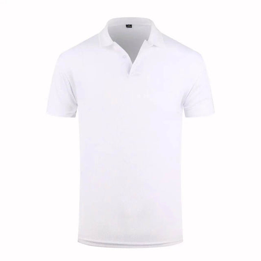 2024 Solid Color Polo Shirt for Men - Short Sleeve Casual Style - Buy Center UK