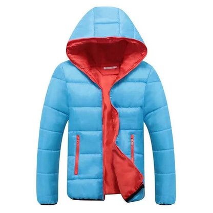 Classic Men's Cotton Coat - Hooded Zipper Jacket in Candy Colors - Buy Center UK