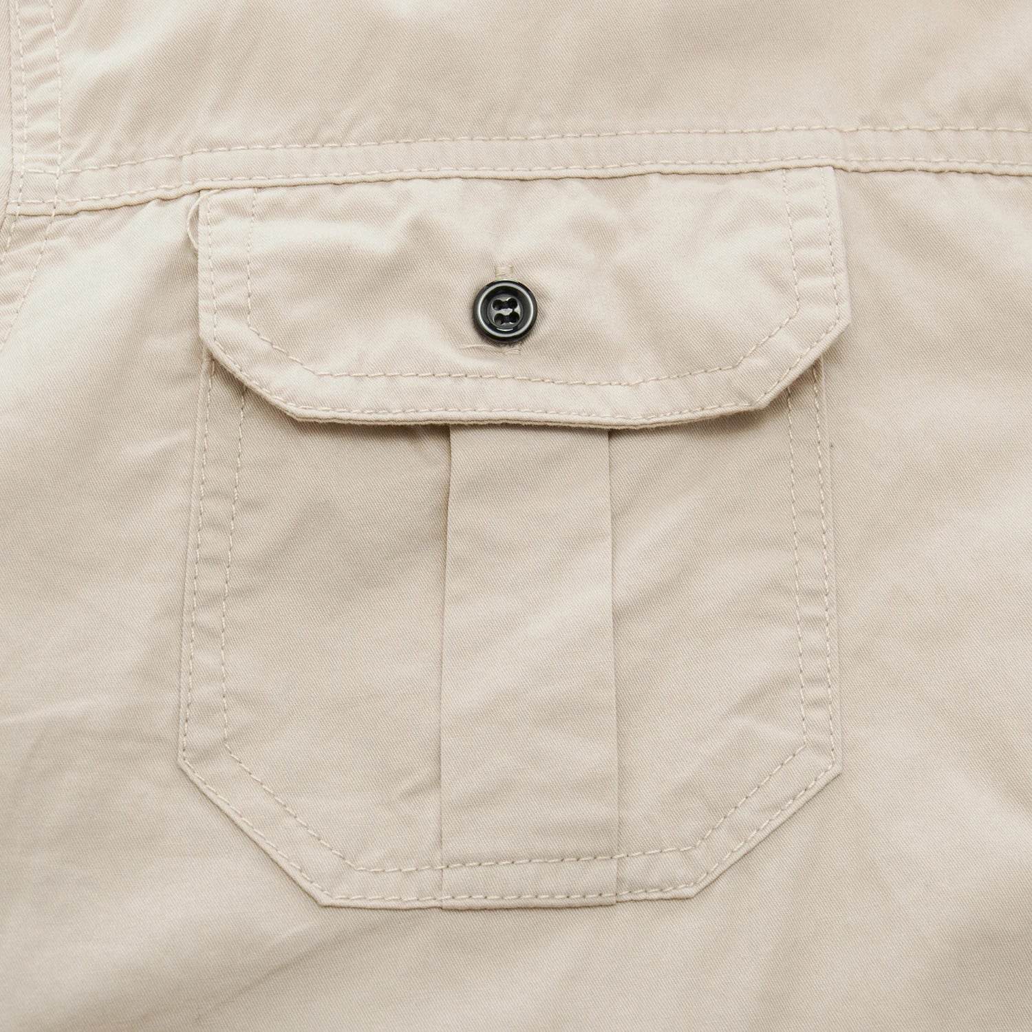 Buy Center Men's Solid Color Safari Shirt - 100% Cotton Short Sleeve - Buy Center UK