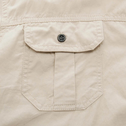 Buy Center Men's Solid Color Safari Shirt - 100% Cotton Short Sleeve - Buy Center UK