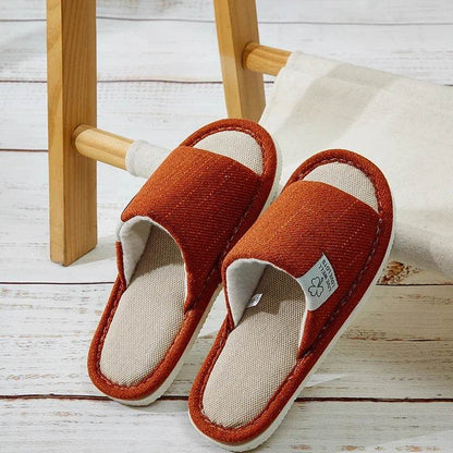 Buy Center Men’s Linen Slippers - Open-Toed, Comfortable for Home - Buy Center UK