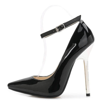 Buy Center Women's 13cm High Heels - Sexy Ankle Strap Pointed Toe - Buy Center UK
