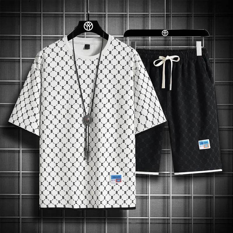 Buy Center Men's Plus-Size Casual Checkered Sports Suit - M-5XL - Buy Center UK