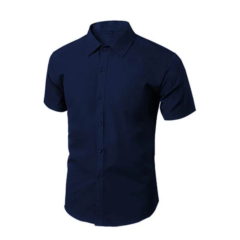 Buy Center Summer Button-Down Shirt for Men - Slim Fit, Casual Style - Buy Center UK