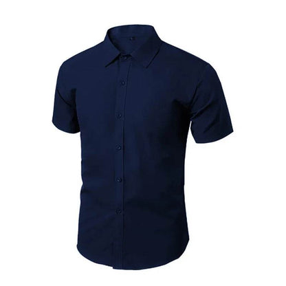 Buy Center Summer Button-Down Shirt for Men - Slim Fit, Casual Style - Buy Center UK