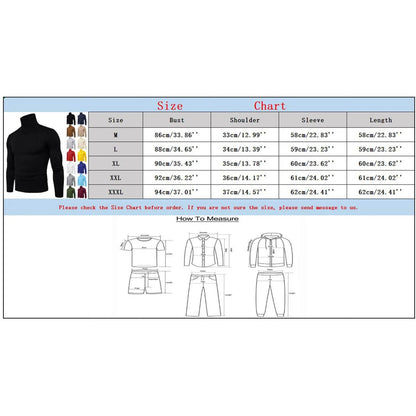 Buy Center Men's Black Turtleneck Sweater - Warm Slim Fit Autumn Top - Buy Center UK