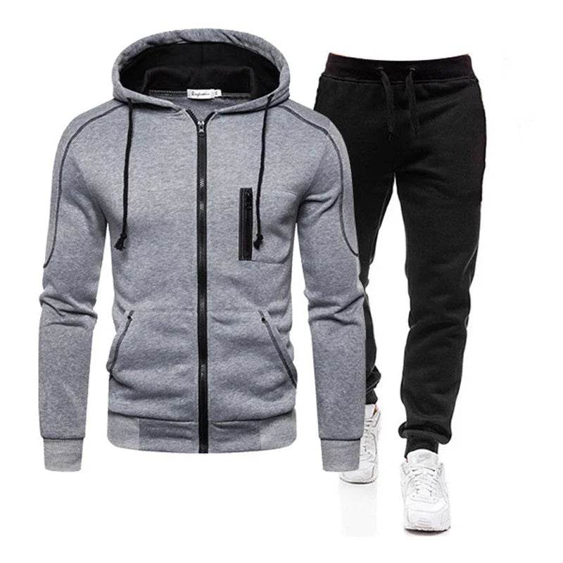 Buy Center 2024 Men’s Tracksuit - Warm Double Zipper Jacket & Pants - Buy Center UK