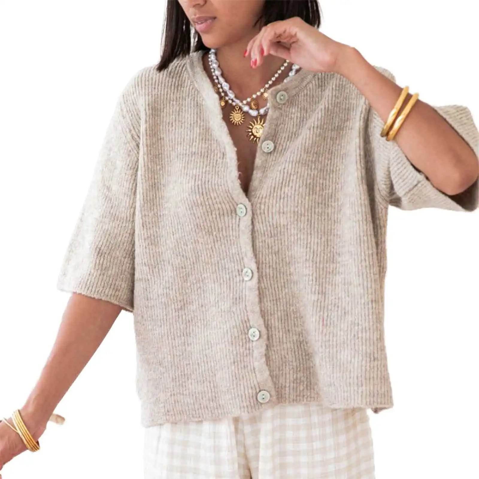 Buy Center Vintage Y2K Cardigan - Women’s Short Sleeve Knitwear - Buy Center UK