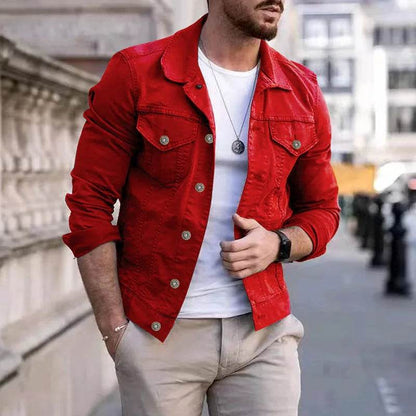 2025 Men's Fashion Denim Jacket - Casual Loose Fit for Autumn - Buy Center UK