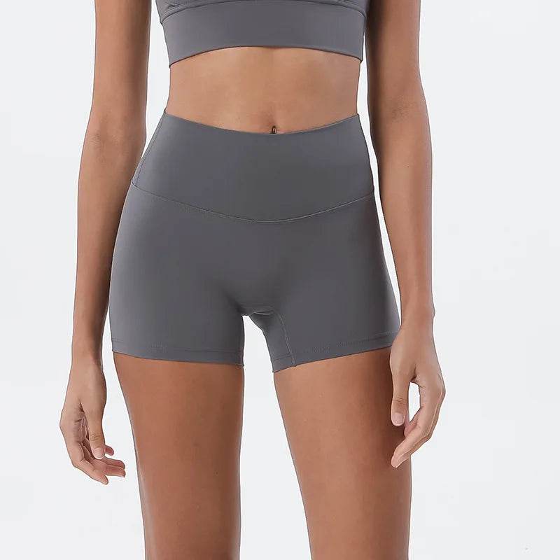 GymHUB High-Waisted Yoga Shorts - Quick-Drying, Hip Lifting Fit - Buy Center UK