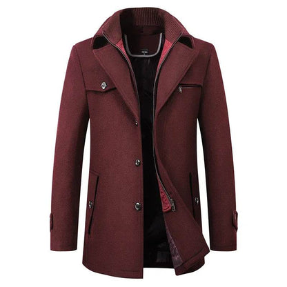 Buy Center Men's Woolen Coat - Thickened Warm Fashion Jacket 2023 - Buy Center UK
