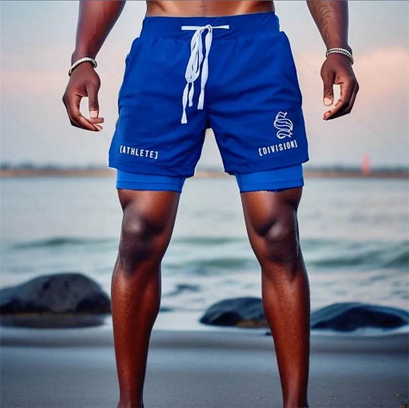 Buy Center 2 in 1 Running Shorts for Men - Breathable, Quick-Dry Design - Buy Center UK
