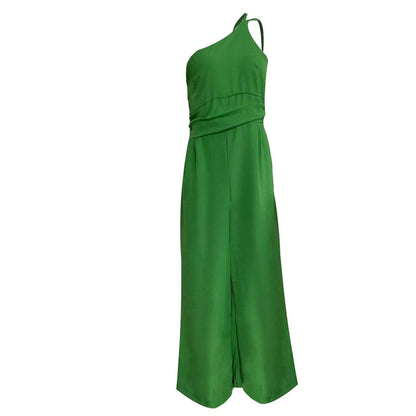 Elegant One Shoulder Cotton Party Jumpsuit - Buy Center 2023 - Buy Center UK