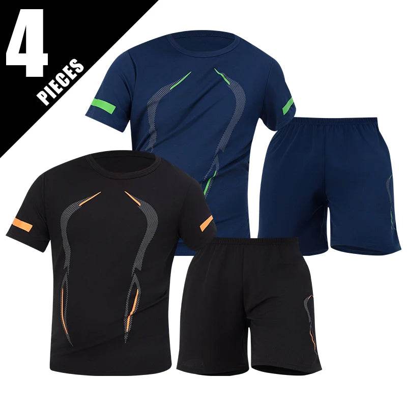 Buy Center Plus Size Men's Quick-Drying Shorts Suit - T-Shirt & Shorts - Buy Center UK