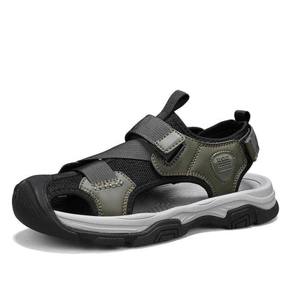 Buy Center Men's Summer Sandals - Genuine Leather, Anti-Slip Comfort - Buy Center UK
