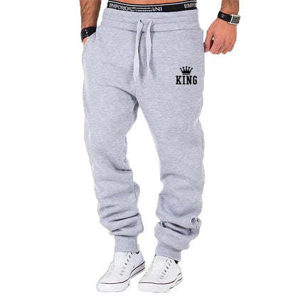 Buy Center Men's Casual Sports Pants - Elastic Waist Jogger Grey - Buy Center UK