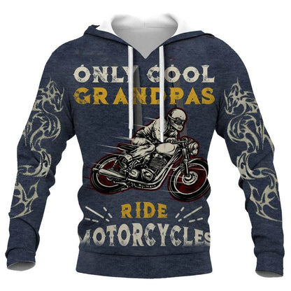 2023 Men's Vogue Skull Motorcycle Hoodie - Loose Fit, 3D Printed - Buy Center UK