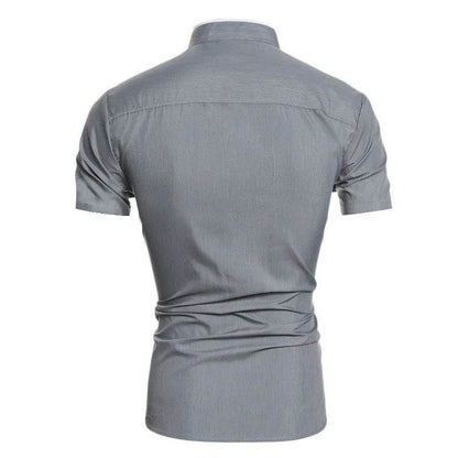 Buy Center Men's Short Sleeve Casual Shirt - Solid Color Comfort - Buy Center UK
