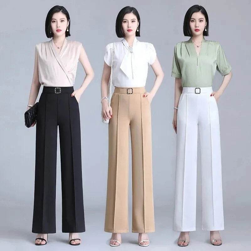 Buy Center High Waist Wide Leg Pants - Casual & Fashionable Trousers - Buy Center UK