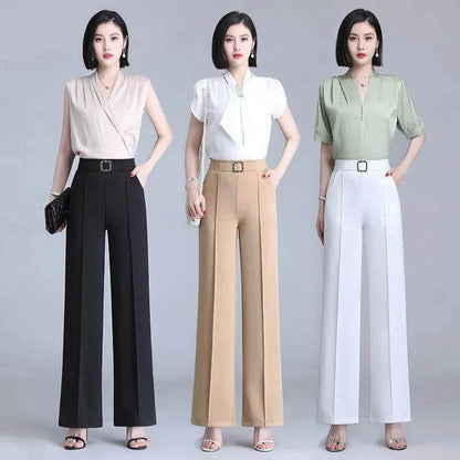 Buy Center High Waist Wide Leg Pants - Casual & Fashionable Trousers - Buy Center UK