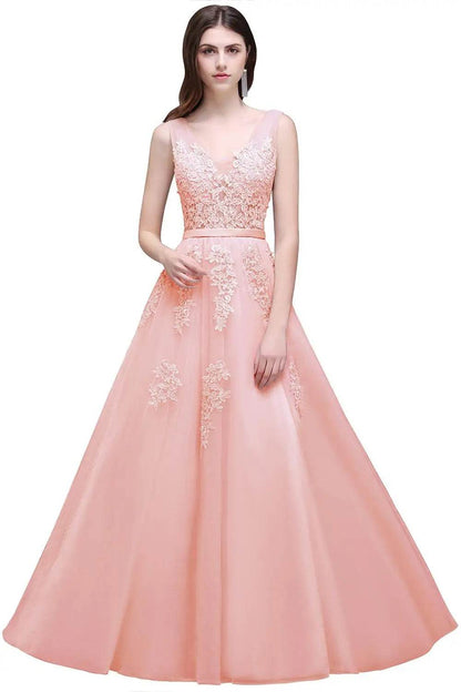 Buy Center Appliques Beading Evening Dress - Elegant Tulle Prom Dress - Buy Center UK