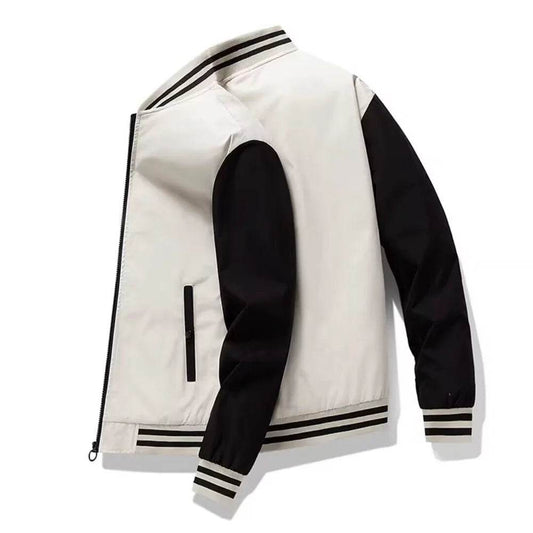 Buy Center Men's Color Contrasting Baseball Jacket - Casual Spring/Fall - Buy Center UK