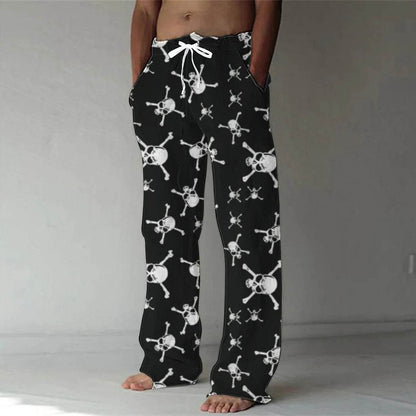 Fashion 3D Skull Men's Bamboo Fiber Pants - Quick-Drying Leisure Trousers - Buy Center UK